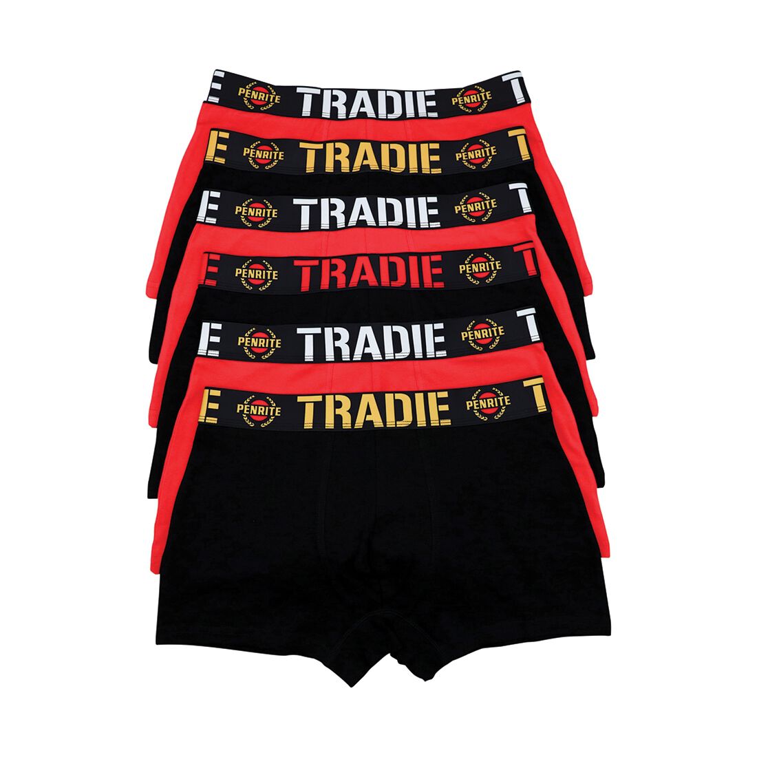 Tradie Trunks Penrite 6 Pack Black M, , scanz_hi-res