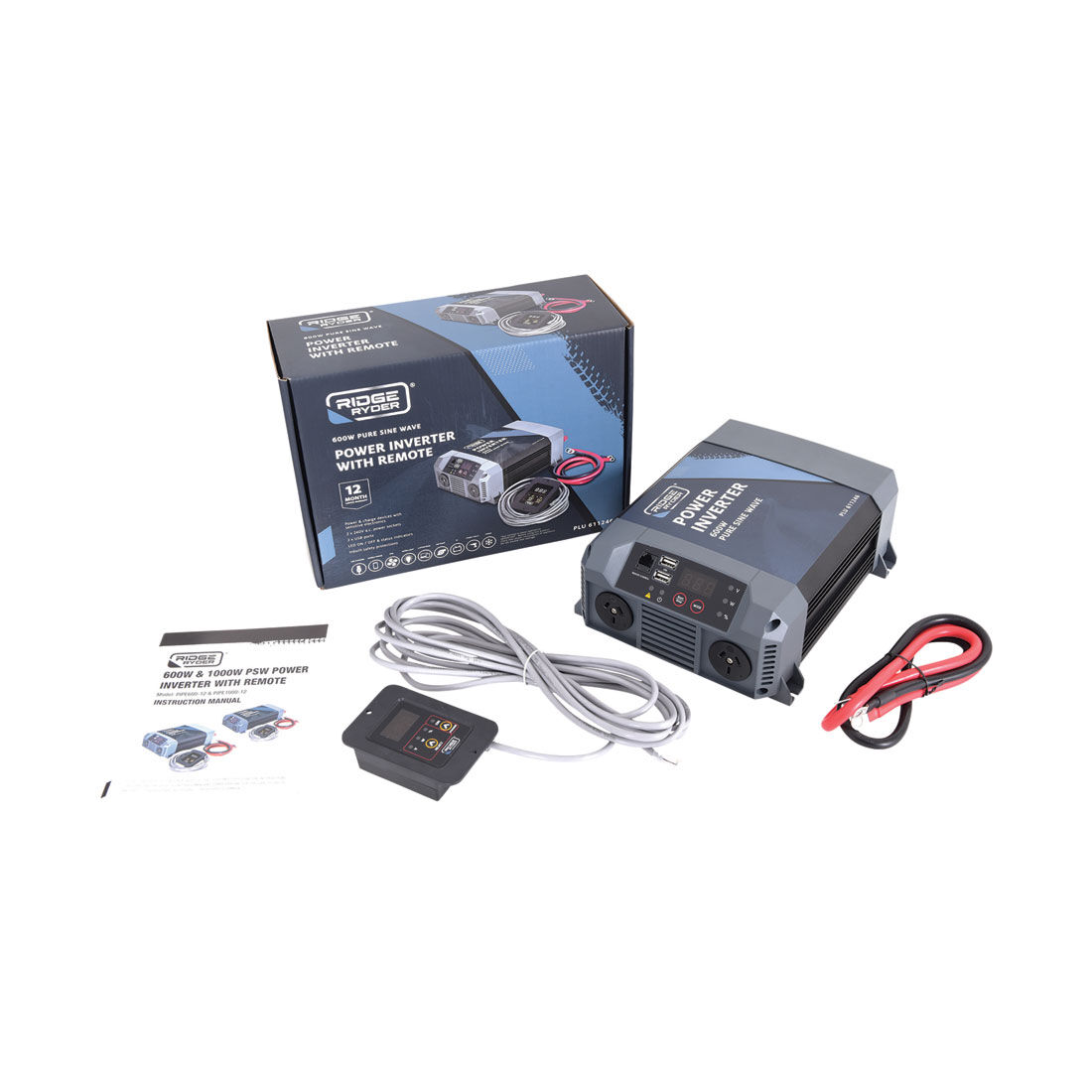 Ridge Ryder Pure Sine Wave Power Inverter 600W, , scanz_hi-res