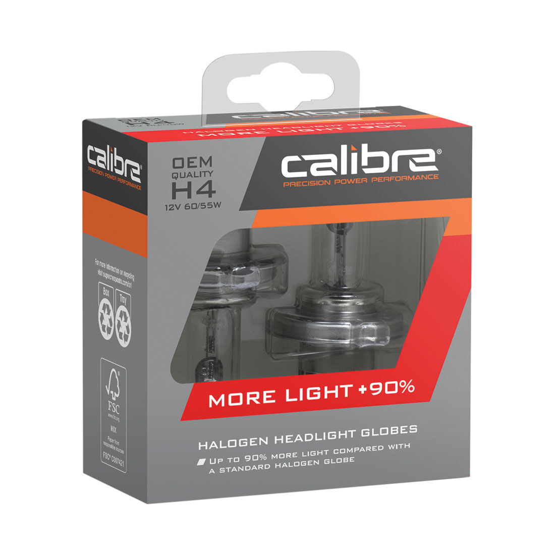 Calibre Plus 90 Headlight Globes - H4, 12V 60/55W, CA90H4, , scanz_hi-res