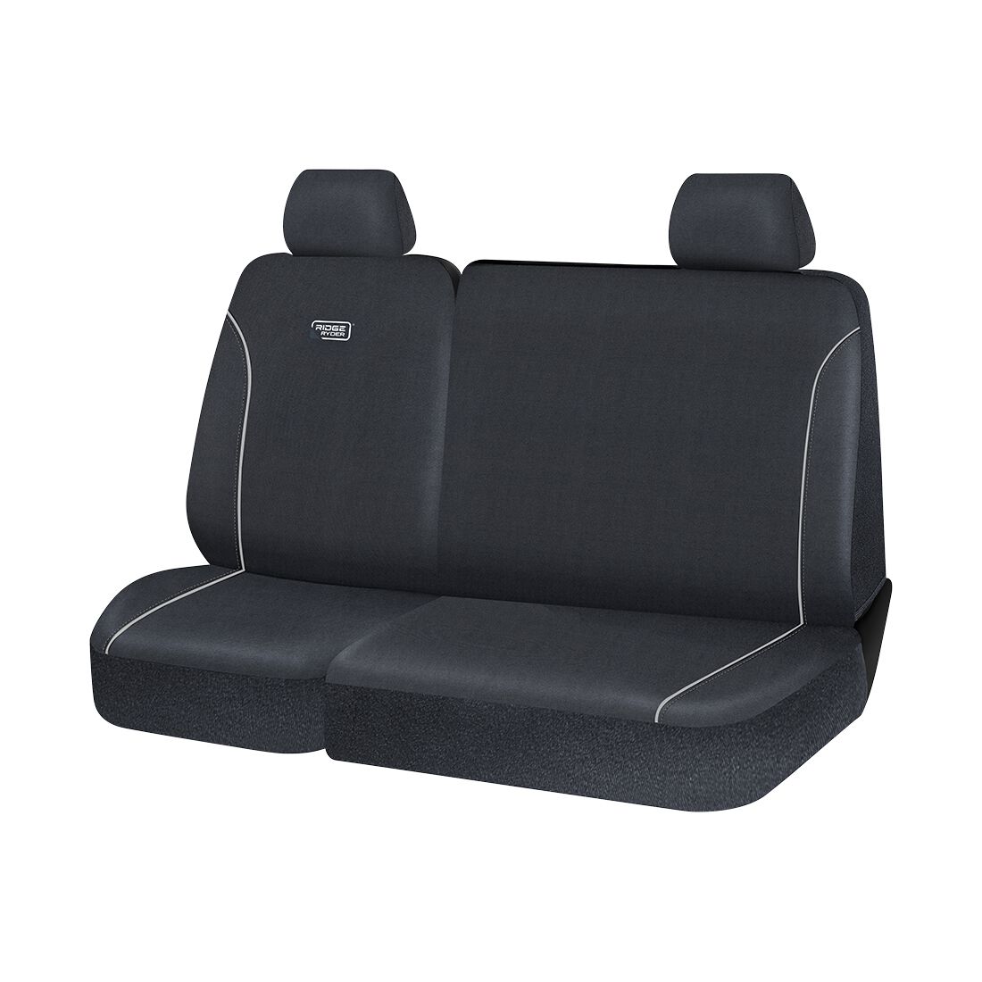Ridge Ryder Canvas Piping Seat Covers Black/Grey 301SAB, , scanz_hi-res