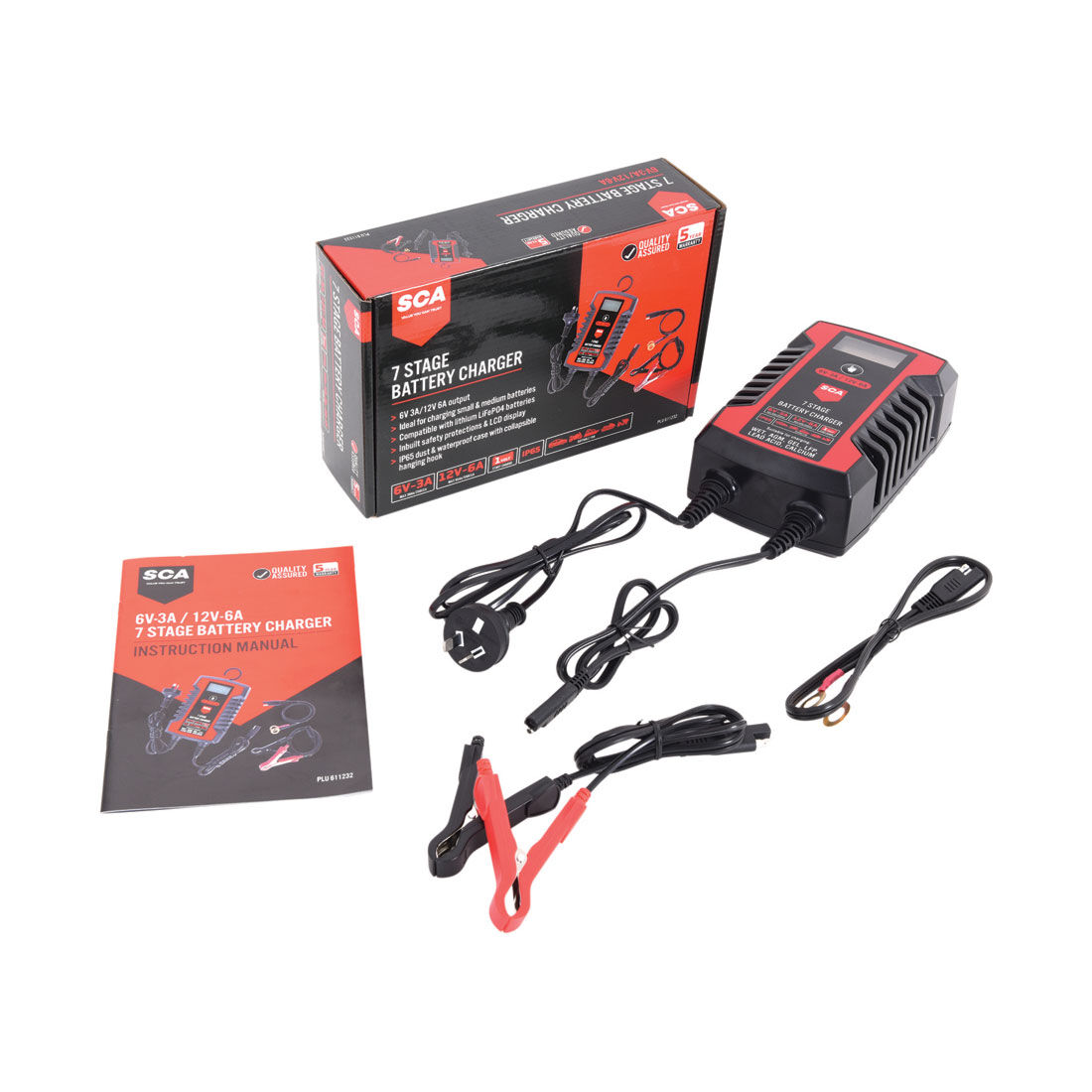 SCA 7 Stage Battery Charger 6/12V 3/6 Amp, , scanz_hi-res