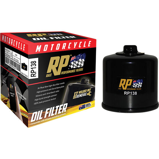 Race Performance Motorcycle Oil Filter RP138, , scanz_hi-res
