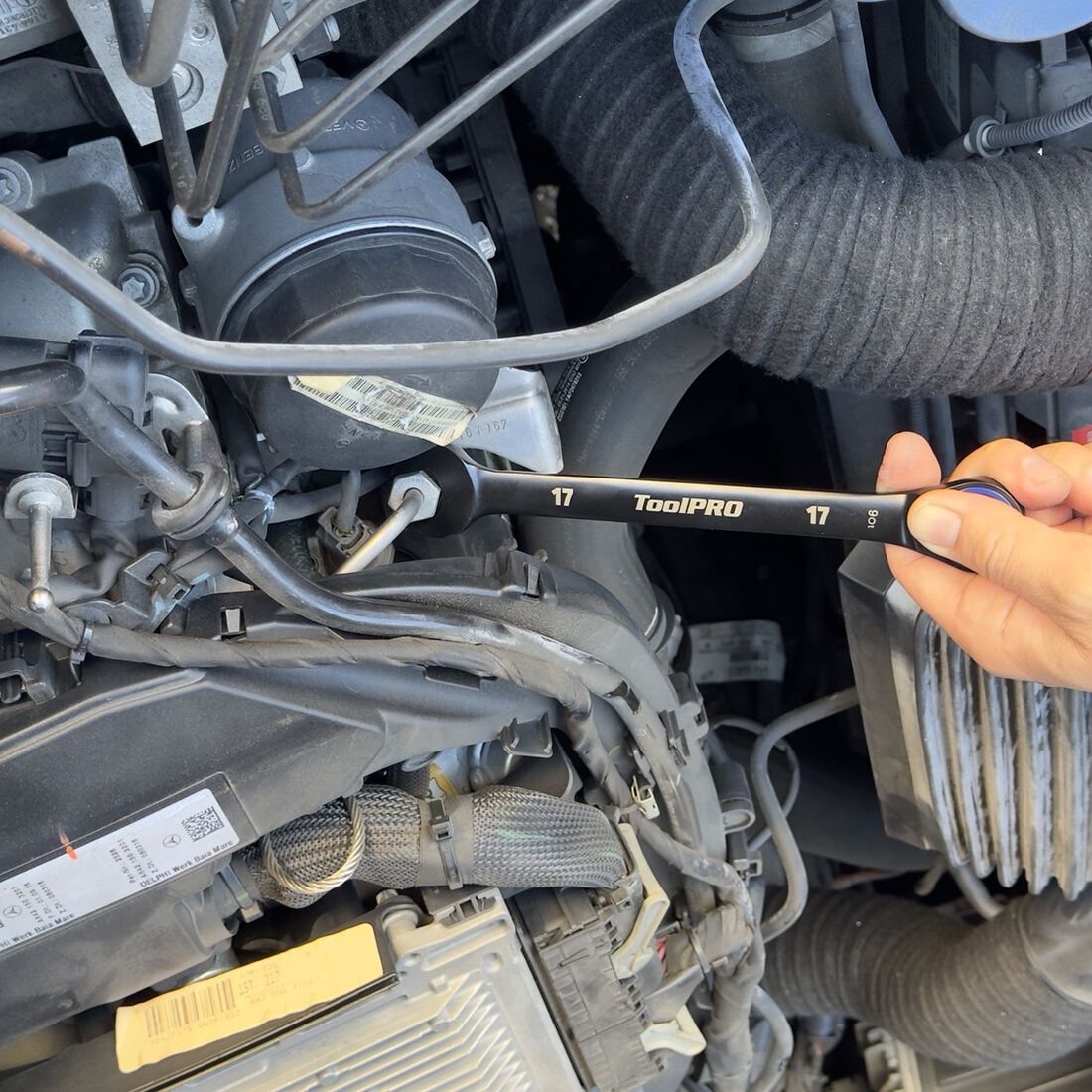 ToolPRO Black Ratchet Spanner Set 90-Tooth 7 Piece, , scanz_hi-res