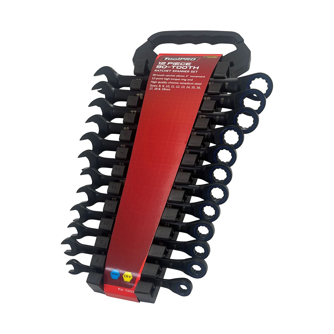 ToolPRO 12PC 90T Ratchet Spanner Set, , scanz_hi-res