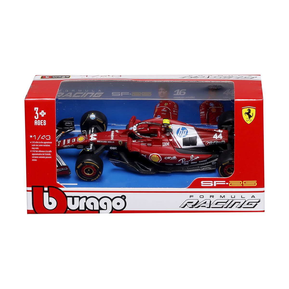 1:43 Die Cast 2025 Ferrari #44 Hamilton, , scanz_hi-res
