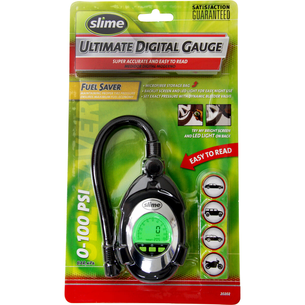 Digital Tyre Gauge - Deluxe, 0-100 PSI, , scanz_hi-res