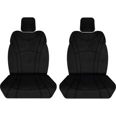 Getaway Neoprene Ready Made Seat Covers Front Pair Black suits BT50/DMAX, , scanz_hi-res