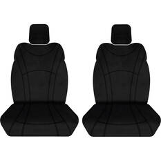 Getaway Neoprene Ready Made Seat Covers Front Pair Black suits BT50/DMAX, , scanz_hi-res