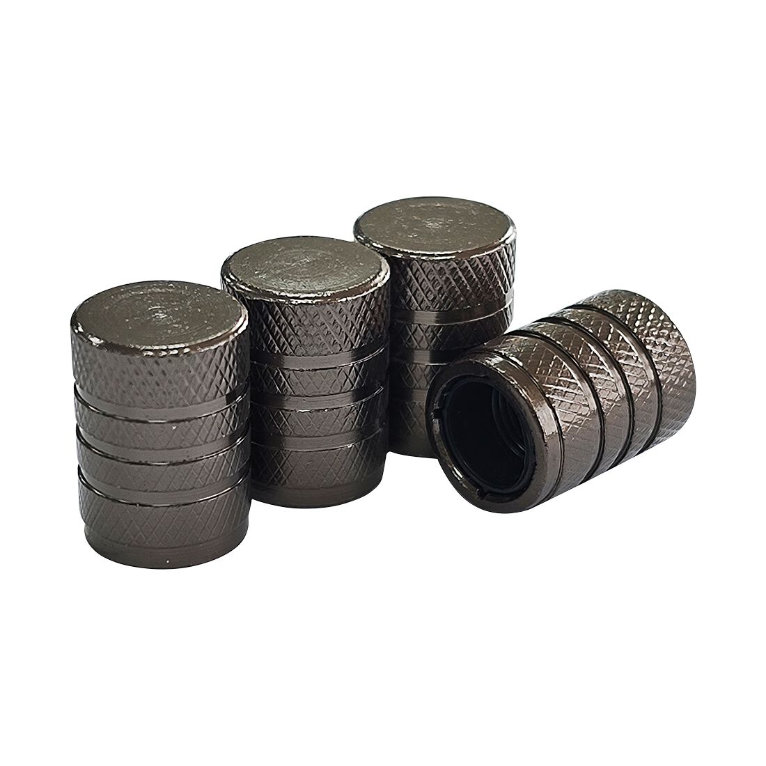 SCA Valve Caps Barrel 4 Pack Gunmetal, , scanz_hi-res