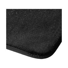 SCA Plush Floor Mats Carpet Black/Silver Thread Set of 4, , scanz_hi-res