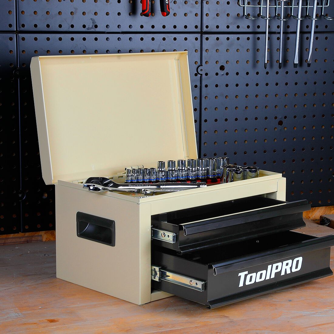 ToolPRO 15" Heavy Duty Mini Tool Chest Beige, , scanz_hi-res