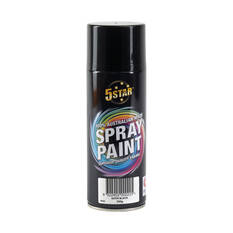 5 Star Enamel Spray Paint Satin Black 250g, , scanz_hi-res