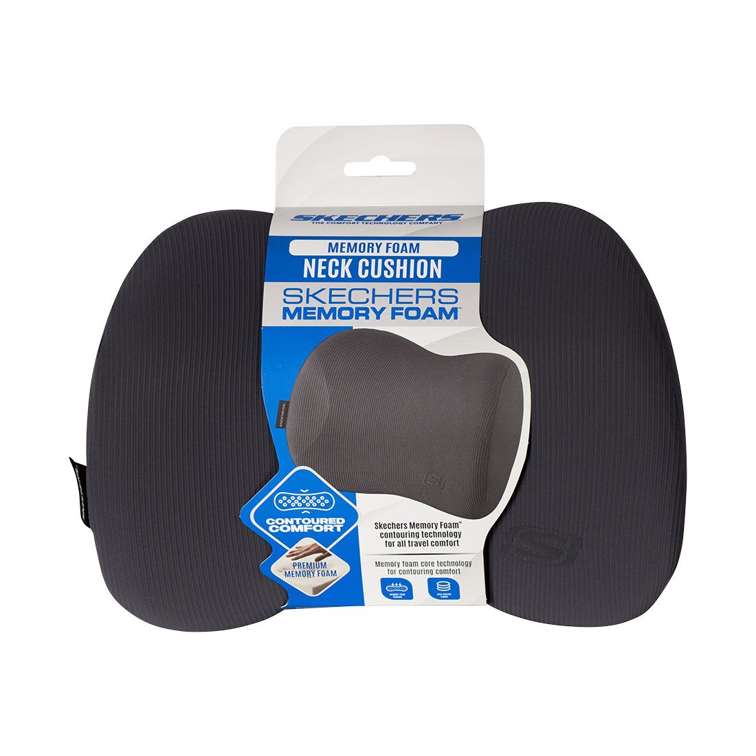Skechers Memory Foam Charcoal Neck Cushion, , scanz_hi-res