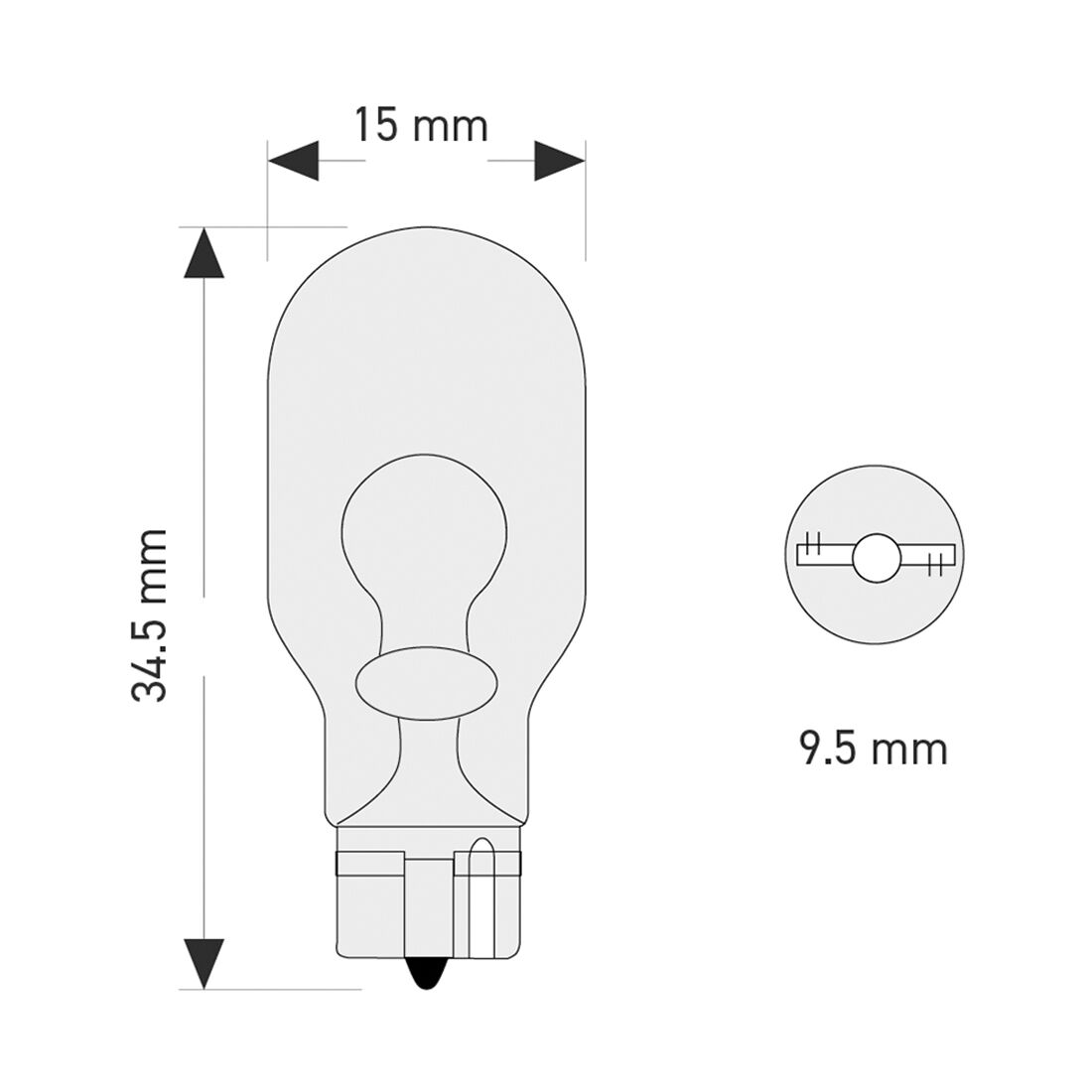 SCA Incandescent Globe - T15 12V 21CP - 2 Pack, , scanz_hi-res