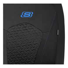 Skechers Gel Memory Foam Seat Covers Black/Blue Adjustable Headrests Airbag Compatible 30SAB, , scanz_hi-res