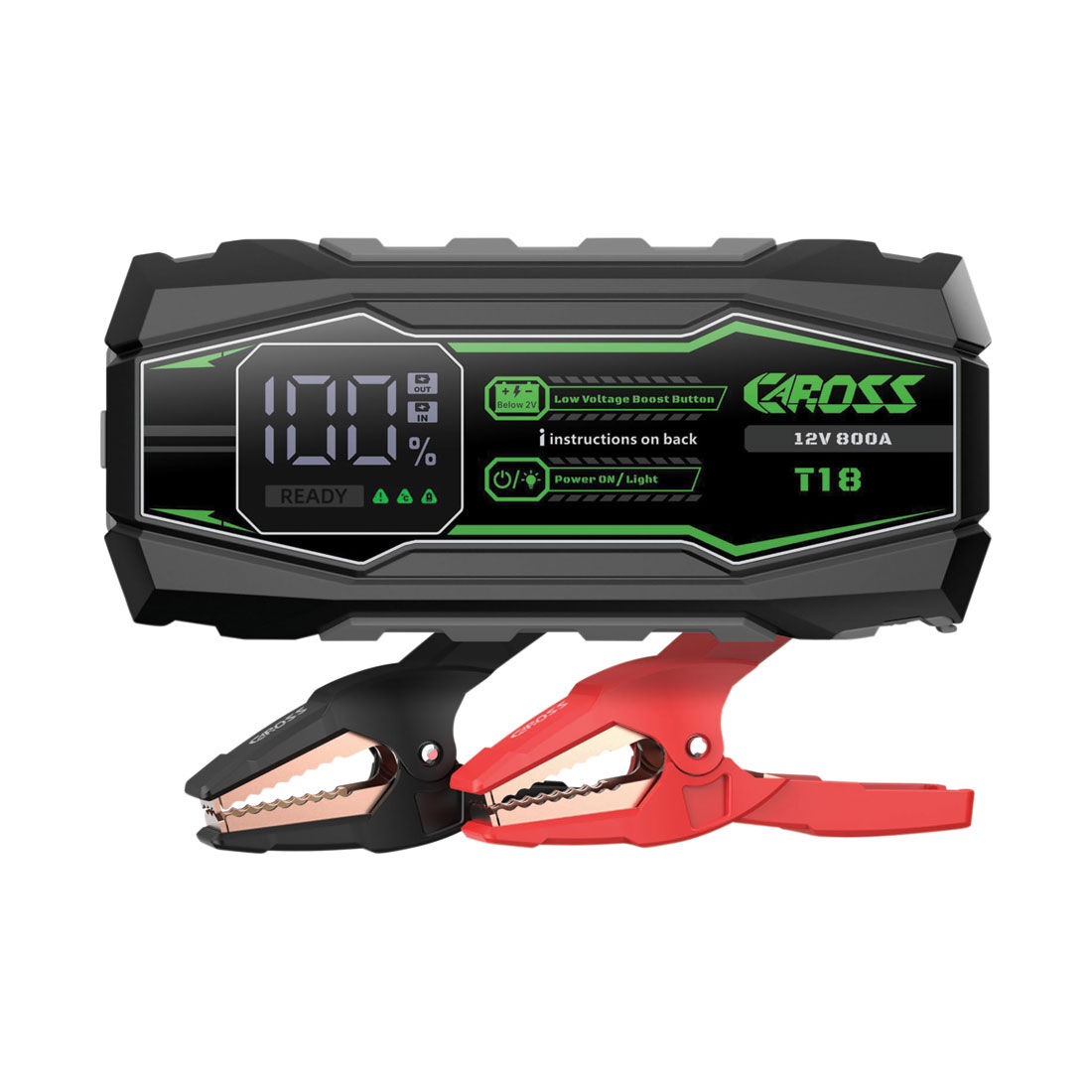 CAROSS T18 12V 800A Compact Smart Lithium Jump Starter With Built-in 3 Mode Light, , scanz_hi-res