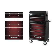 ToolPRO Tool Cabinet Magnetic Fascia Set - Red Carbon Fibre, Suits 26" Chest & 27" Cabinet, , scanz_hi-res