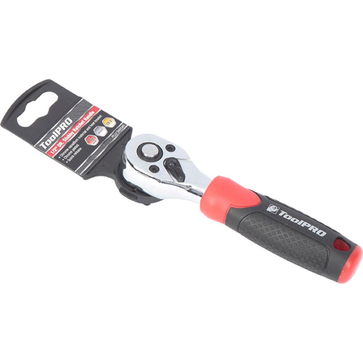 ToolPRO Ratchet Handle Stubby 1/2" Drive, , scanz_hi-res