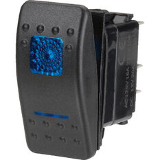 Narva Rocker Switch - Off/On, Sealed Switch, Blue LED, , scanz_hi-res