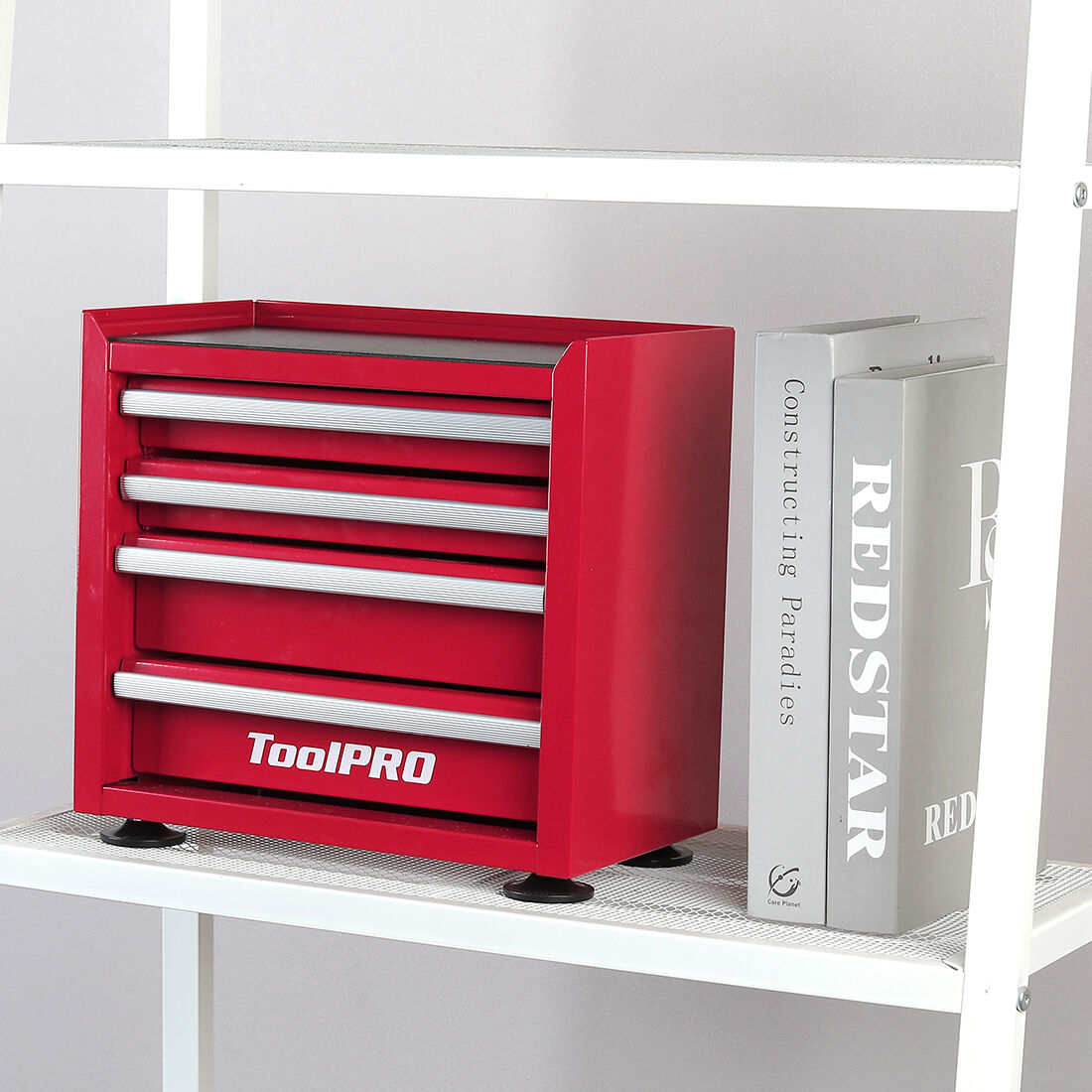 ToolPRO Mini Tool Cabinet 4 Drawer Red, , scanz_hi-res