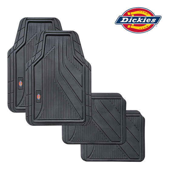 Dickies Rubber OG Logo Car Floor Mats - Set of 4, Black, , scanz_hi-res