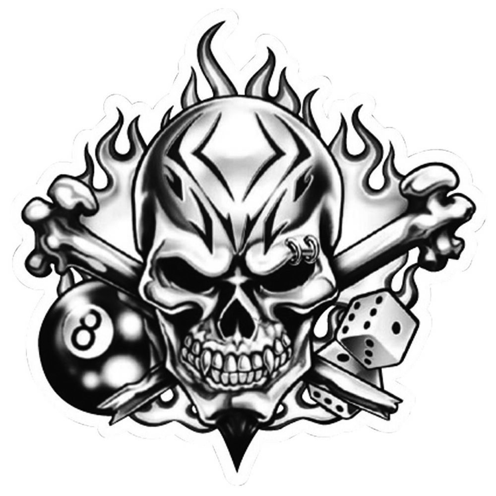 Hot Stuff Sticker - Skull 8 Ball, Vinyl | Supercheap Auto ...