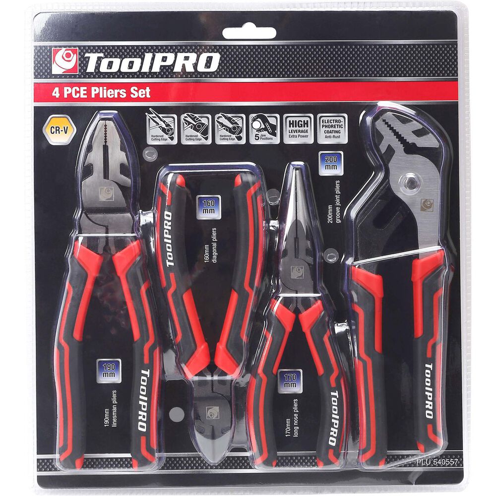 ToolPRO Plier Set 4 Pieces Supercheap Auto New Zealand