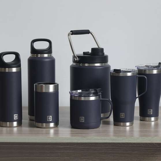 Swiss Tech Drink Bottle - 18oz/532ml, Charcoal, , scanz_hi-res