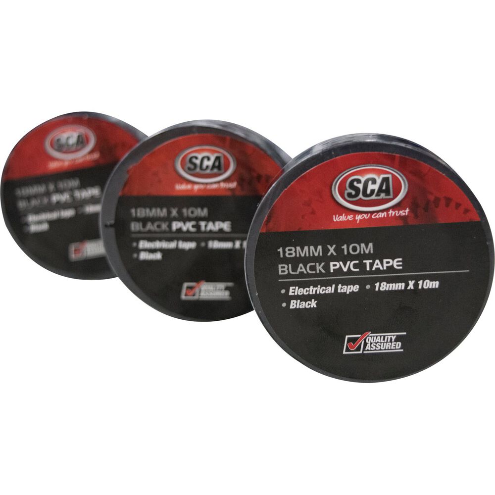 SCA PVC Electrical Tape Black, 18mm x 10m Supercheap Auto New Zealand