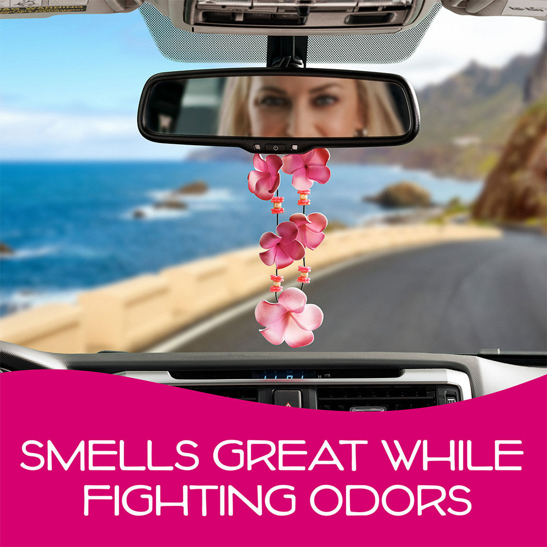 California Scents Novelty Hanging Lei Coronado Cherry Car Air Freshener - 1PK, , scanz_hi-res