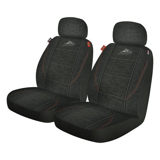 Armor All Armor Seat Covers Black Adjustable Headrests Airbag Compatible Pair, , scanz_hi-res