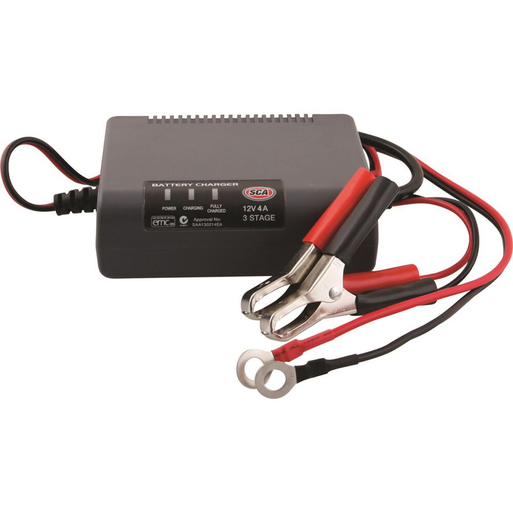SCA Battery Charger 3 Stage, 12V, 4 Amp Supercheap Auto New Zealand