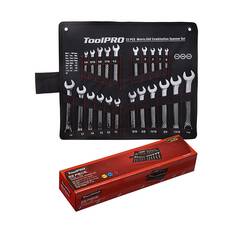 ToolPRO Spanner Set Combination Metric/SAE 22 Piece, , scanz_hi-res