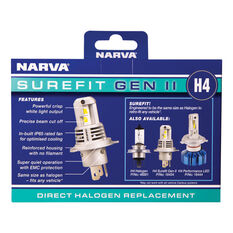 Narva Surefit LED Headlight Globes H4 12/24V, , scanz_hi-res