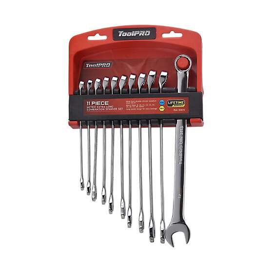 ToolPRO Spanner Set Extra Long Combination Metric 11 Piece, , scanz_hi-res