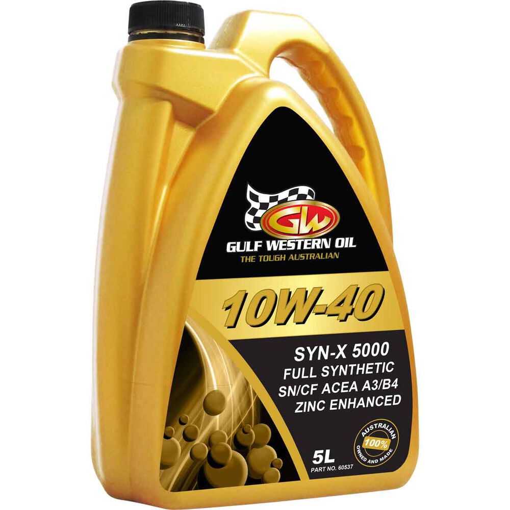 Gulf Western Syn X 5000 Engine Oil 10W40 5 Litre Supercheap Auto New Zealand