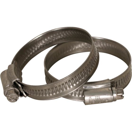 Calibre Hose Clamps - Stainless Steel, Solid Band, 35-50mm, 2 Pieces, , scanz_hi-res