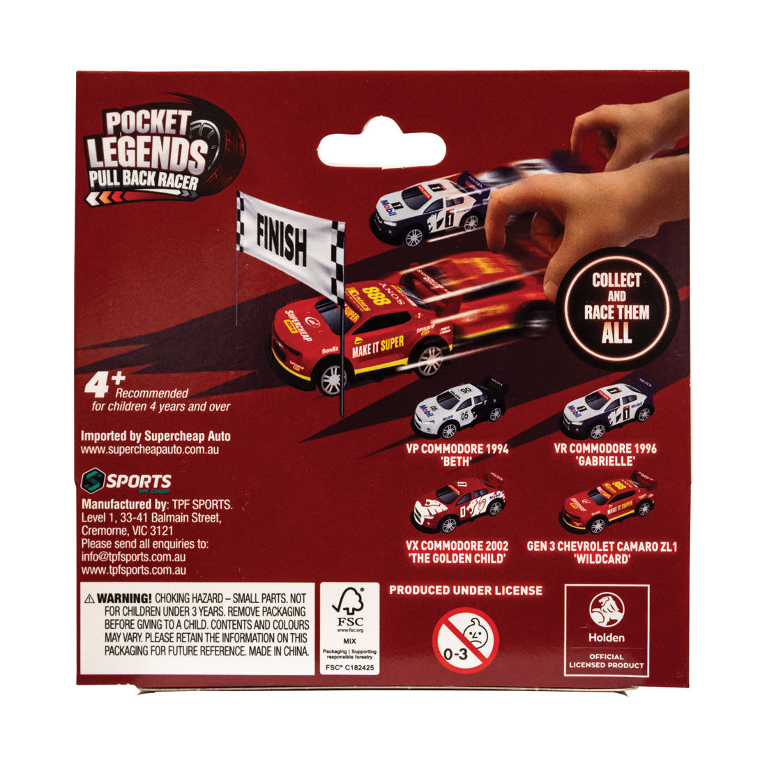 Pocket Legends Pull Back Racer 1994 Supercar, , scanz_hi-res