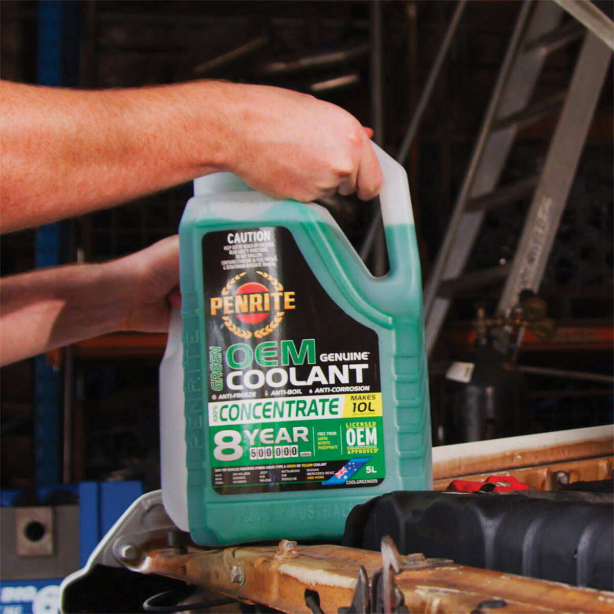 Penrite Green Long Life Anti Freeze / Anti Boil Coolant Concentrate - 5 Litres, , scanz_hi-res