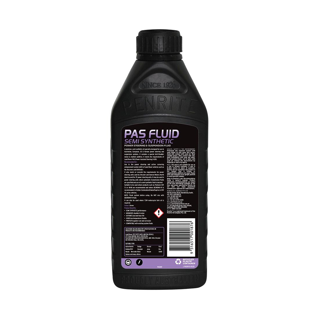 Power Steering Fluid - PAS, 1 Litre, , scanz_hi-res