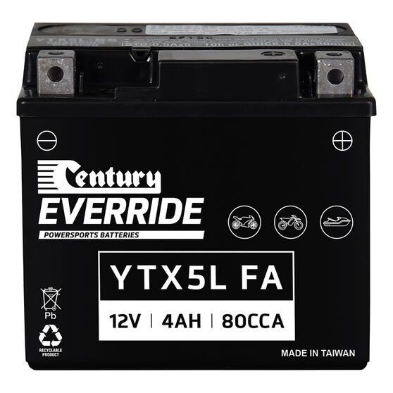 Century Powersports Battery YTX5L-BS FA, , scanz_hi-res