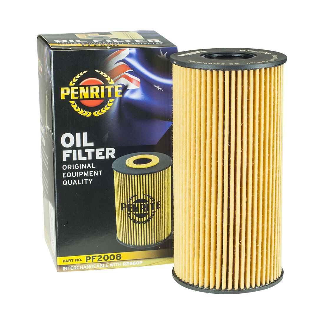 Penrite Oil Filter PF2008 (Interchangeable with R2660P), , scanz_hi-res
