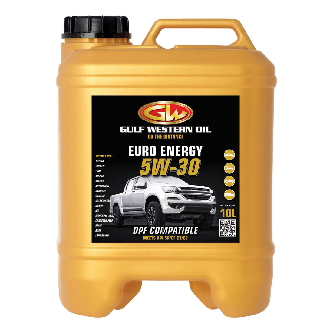 Gulf Western Euro Energy 5W-30 Engine Oil 10 Litre, , scanz_hi-res