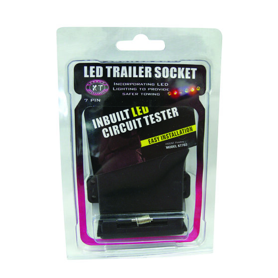 Trailer Socket - 7 Pin Flat, LED, , scanz_hi-res
