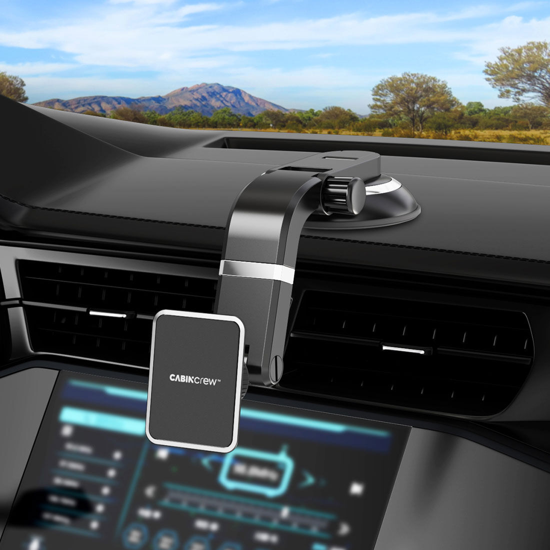 Cabin Crew Phone Holder Suction Mount Magnetic Black, , scanz_hi-res