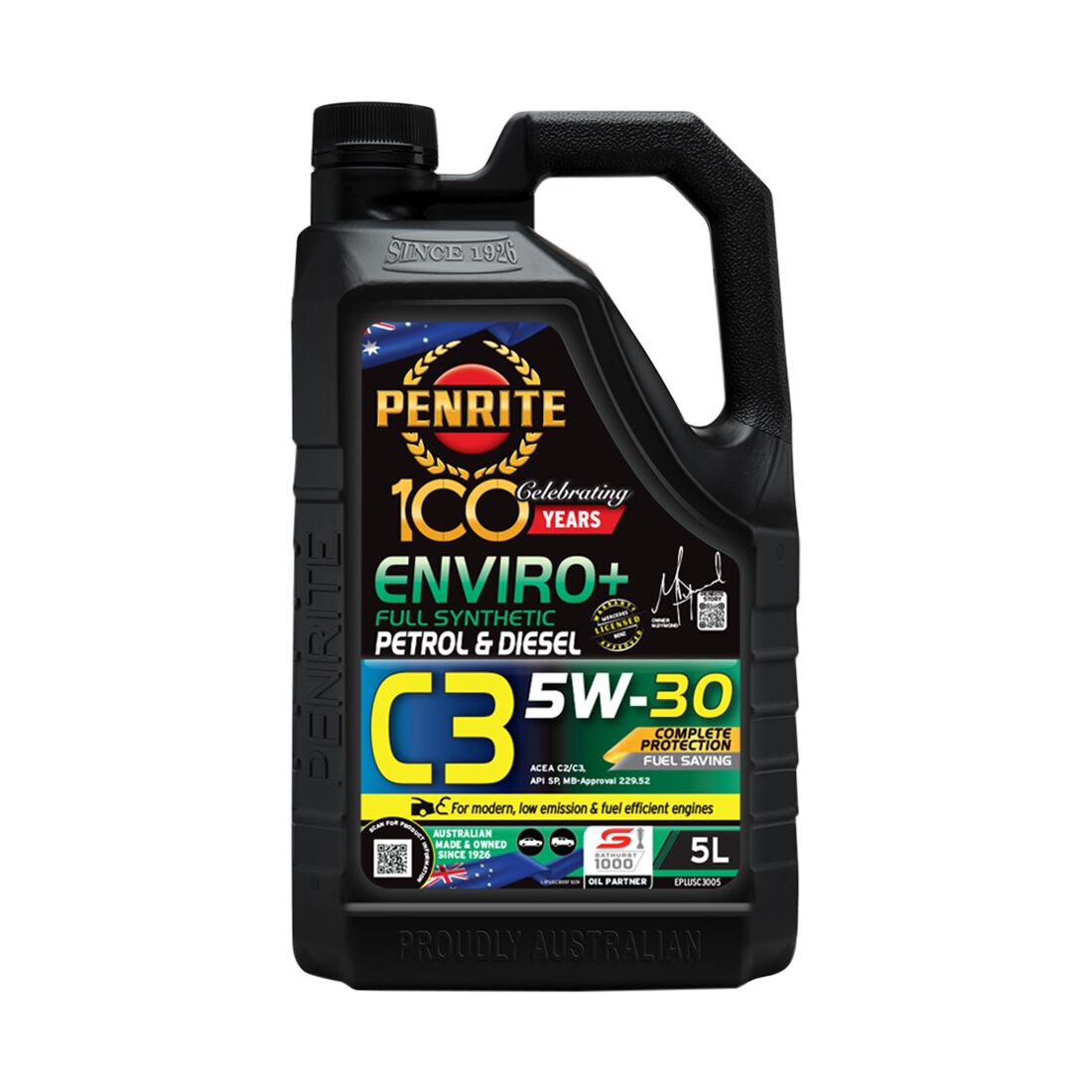 Penrite Enviro+ C3 Engine Oil - 5W-30 5 Litre, , scanz_hi-res