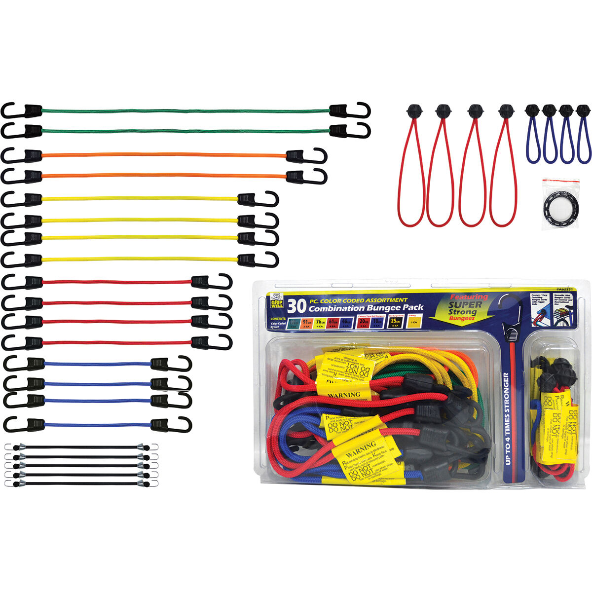 Bungee Cord Kit - 30 Pack, , scanz_hi-res