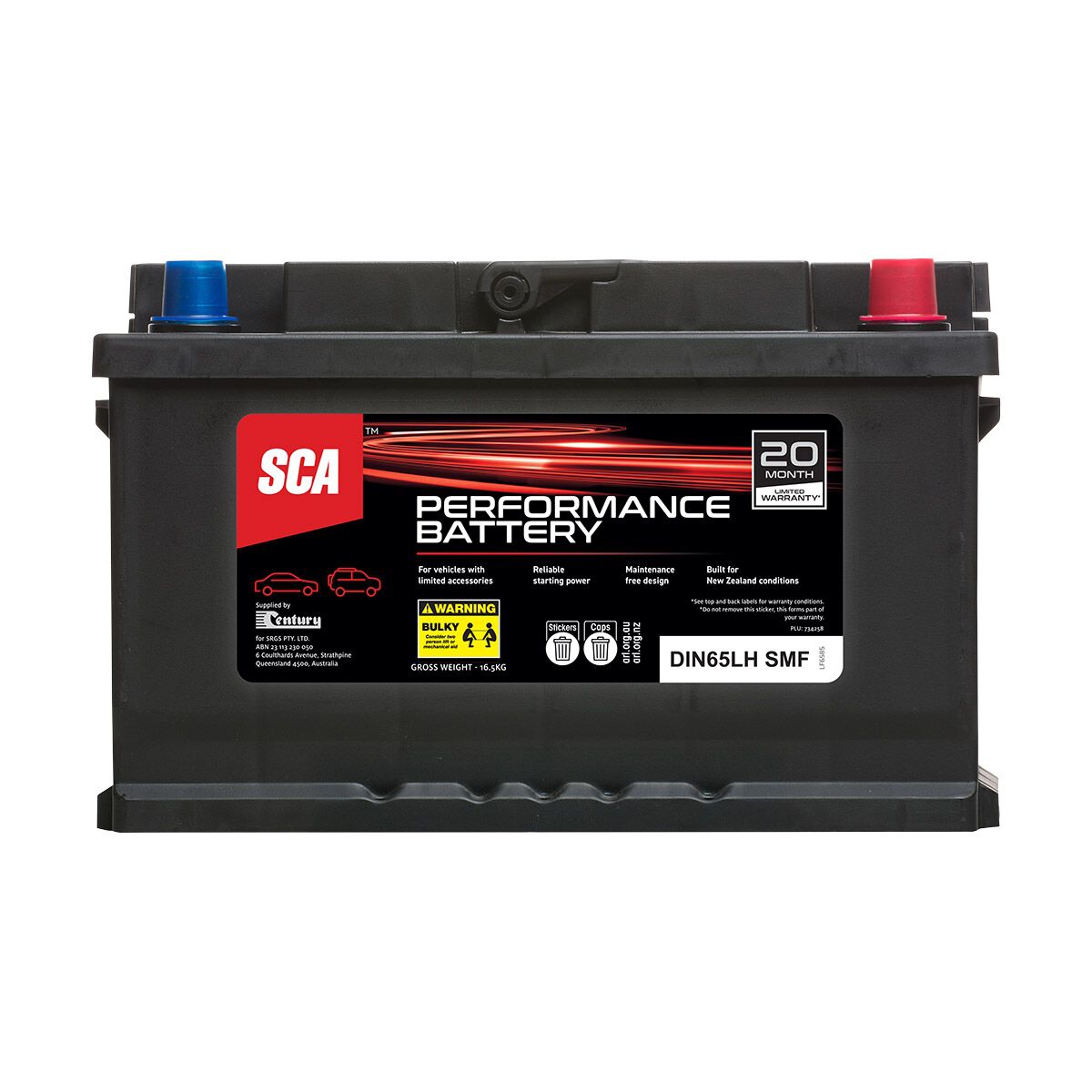 SCA Performance Car Battery DIN65LH SMF, , scanz_hi-res