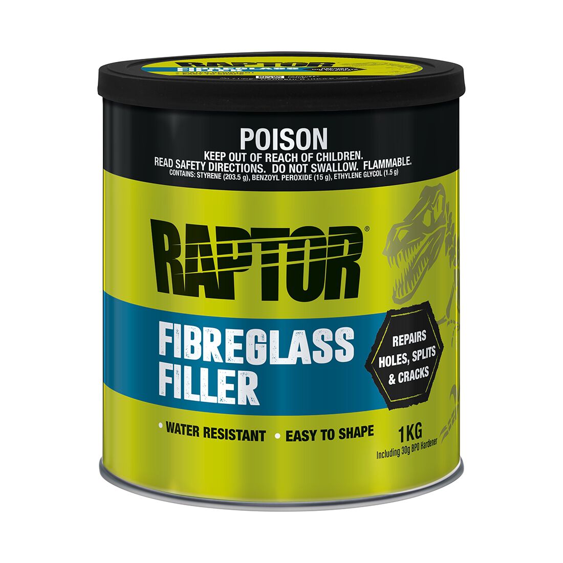 Raptor Fibreglass Filler 1KG, , scanz_hi-res