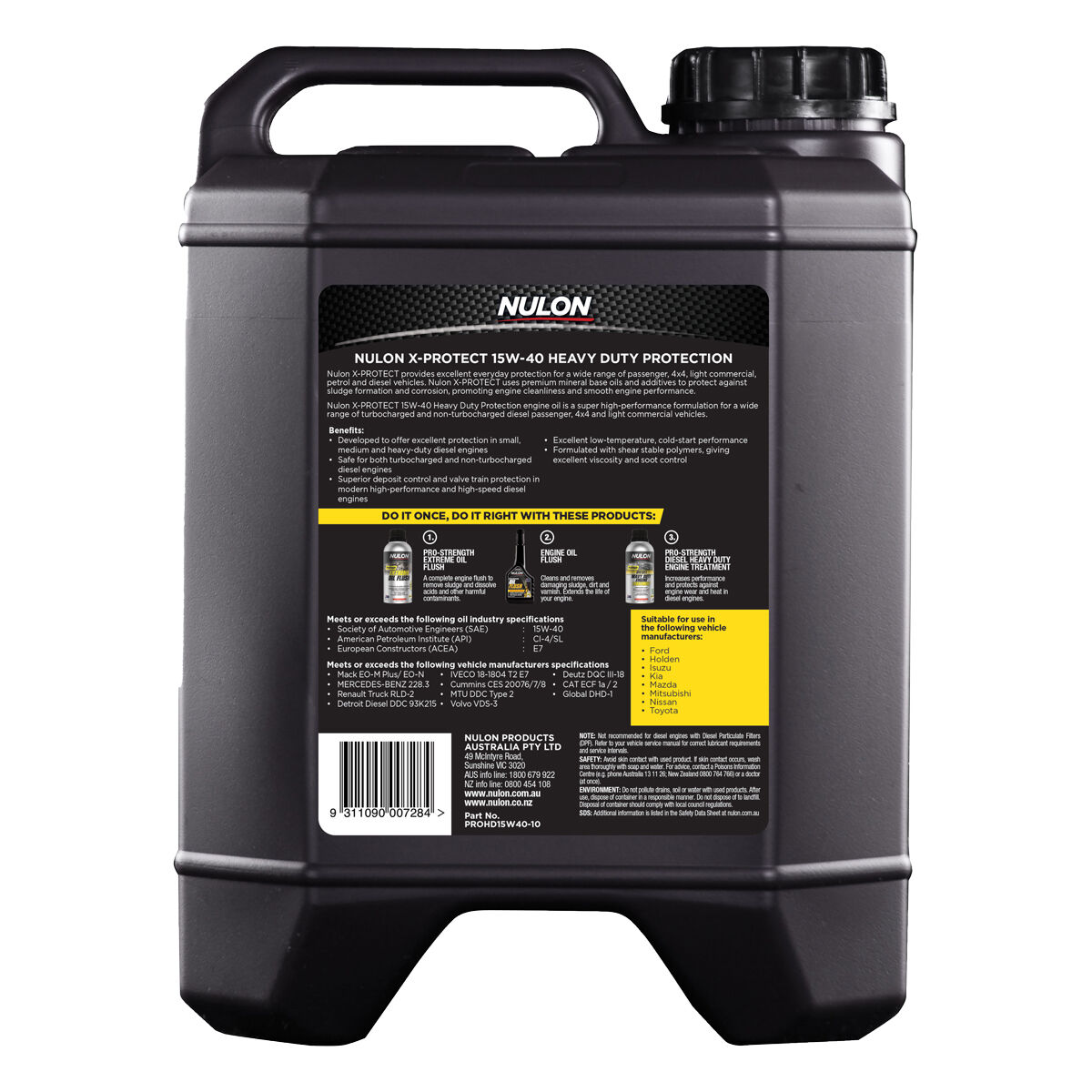 Nulon X-Protect 15W-40 Heavy Duty Protection 10 Litre, , scanz_hi-res